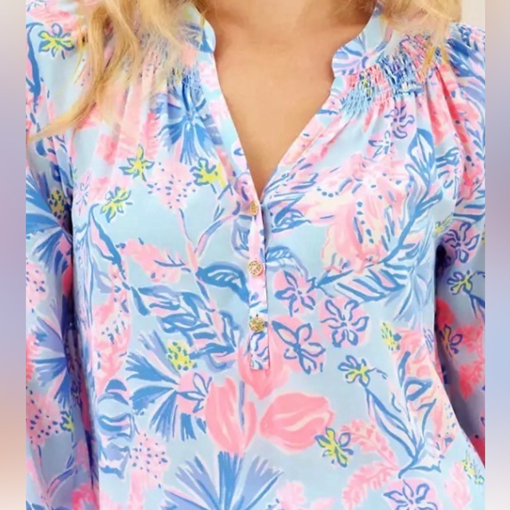 NWT Lilly Pulitzer Elsa Silk Top Sz L